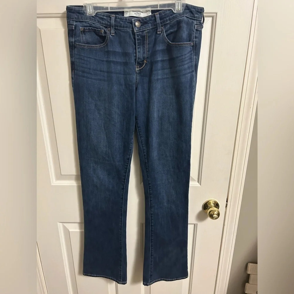 Abercrombie & Fitch Skinny Boot Cut Blue Jeans Size 10 Regular 30x33